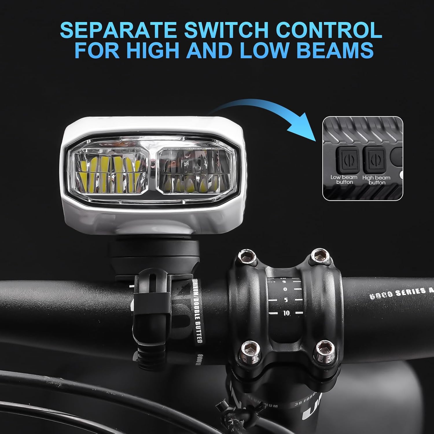 Acrunu Bike Light Super Bright and Rechargeable